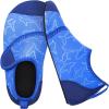 imageJOINFREE Kids Boys and Girls Swim Water Shoes Toddler Quick Dry Aqua Socks Barefoot Skin Shoes for Beach SportsEasy Shark Blue