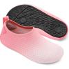 imageJOINFREE Kids Boys and Girls Swim Water Shoes Toddler Quick Dry Aqua Socks Barefoot Skin Shoes for Beach SportsGradient Pink