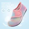 imageJOINFREE Kids Boys and Girls Swim Water Shoes Toddler Quick Dry Aqua Socks Barefoot Skin Shoes for Beach SportsM Gradient Pink