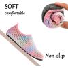 imageJOINFREE Kids Boys and Girls Swim Water Shoes Toddler Quick Dry Aqua Socks Barefoot Skin Shoes for Beach SportsM Gradient Pink