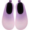 imageJOINFREE Kids Boys and Girls Swim Water Shoes Toddler Quick Dry Aqua Socks Barefoot Skin Shoes for Beach SportsPink Purple