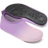imageJOINFREE Kids Boys and Girls Swim Water Shoes Toddler Quick Dry Aqua Socks Barefoot Skin Shoes for Beach SportsPink Purple