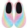 imageJOINFREE Kids Boys and Girls Swim Water Shoes Toddler Quick Dry Aqua Socks Barefoot Skin Shoes for Beach SportsPinkblue Scale
