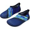 imageJOINFREE Kids Boys and Girls Swim Water Shoes Toddler Quick Dry Aqua Socks Barefoot Skin Shoes for Beach SportsSplice Navy