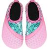 imageJOINFREE Kids Boys and Girls Swim Water Shoes Toddler Quick Dry Aqua Socks Barefoot Skin Shoes for Beach SportsSplice Pink