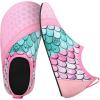 imageJOINFREE Kids Boys and Girls Swim Water Shoes Toddler Quick Dry Aqua Socks Barefoot Skin Shoes for Beach SportsSplice Pink