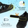 imageJOINFREE Toddler Boys Girls Water Shoes Breathable Qucik Dry Sport Beach Sandals Lightweight Barefoot FlexibleBlack