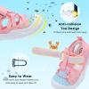 imageJOINFREE Toddler Boys Girls Water Shoes Breathable Qucik Dry Sport Beach Sandals Lightweight Barefoot FlexibleGrbluepink