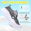 imageJOINFREE Toddler Boys Girls Water Shoes Breathable Qucik Dry Sport Beach Sandals Lightweight Barefoot FlexibleGrey