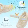 imageJOINFREE Toddler Boys Girls Water Shoes Breathable Qucik Dry Sport Beach Sandals Lightweight Barefoot FlexibleMesh Beige