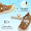 imageJOINFREE Toddler Boys Girls Water Shoes Breathable Qucik Dry Sport Beach Sandals Lightweight Barefoot FlexibleMesh Brown