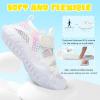 imageJOINFREE Toddler Boys Girls Water Shoes Breathable Qucik Dry Sport Beach Sandals Lightweight Barefoot FlexibleMesh Colorwhite