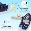 imageJOINFREE Toddler Boys Girls Water Shoes Breathable Qucik Dry Sport Beach Sandals Lightweight Barefoot FlexibleNavy Blue