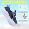 imageJOINFREE Toddler Boys Girls Water Shoes Breathable Qucik Dry Sport Beach Sandals Lightweight Barefoot FlexibleNavy Blue