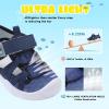 imageJOINFREE Toddler Boys Girls Water Shoes Breathable Qucik Dry Sport Beach Sandals Lightweight Barefoot FlexibleNavyblue