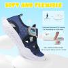 imageJOINFREE Toddler Boys Girls Water Shoes Breathable Qucik Dry Sport Beach Sandals Lightweight Barefoot FlexibleNavyblue