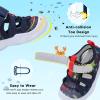 imageJOINFREE Toddler Boys Girls Water Shoes Breathable Qucik Dry Sport Beach Sandals Lightweight Barefoot FlexibleNavyblue Dinosaur