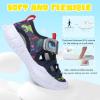 imageJOINFREE Toddler Boys Girls Water Shoes Breathable Qucik Dry Sport Beach Sandals Lightweight Barefoot FlexibleNavyblue Dinosaur