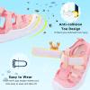 imageJOINFREE Toddler Boys Girls Water Shoes Breathable Qucik Dry Sport Beach Sandals Lightweight Barefoot FlexiblePink