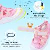 imageJOINFREE Toddler Boys Girls Water Shoes Breathable Qucik Dry Sport Beach Sandals Lightweight Barefoot FlexiblePink Pleopard