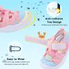 imageJOINFREE Toddler Boys Girls Water Shoes Breathable Qucik Dry Sport Beach Sandals Lightweight Barefoot FlexiblePinkblue Scale