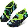 imageJOINFREE Kids Boys and Girls Swim Water Shoes Toddler Quick Dry Aqua Socks Barefoot Skin Shoes for Beach SportsBare Dinosaur