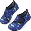 imageJOINFREE Kids Boys and Girls Swim Water Shoes Toddler Quick Dry Aqua Socks Barefoot Skin Shoes for Beach SportsBluegreen Shark