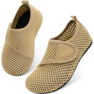 imageJOINFREE Kids Boys and Girls Swim Water Shoes Toddler Quick Dry Aqua Socks Barefoot Skin Shoes for Beach SportsM Brown