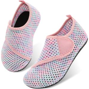 imageJOINFREE Kids Boys and Girls Swim Water Shoes Toddler Quick Dry Aqua Socks Barefoot Skin Shoes for Beach SportsM Color Pink