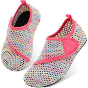 imageJOINFREE Kids Boys and Girls Swim Water Shoes Toddler Quick Dry Aqua Socks Barefoot Skin Shoes for Beach SportsM Colorful