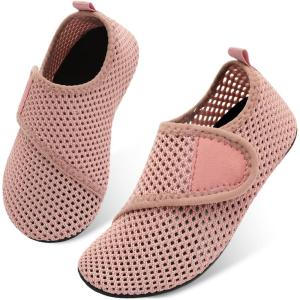 imageJOINFREE Kids Boys and Girls Swim Water Shoes Toddler Quick Dry Aqua Socks Barefoot Skin Shoes for Beach SportsM Darkpink