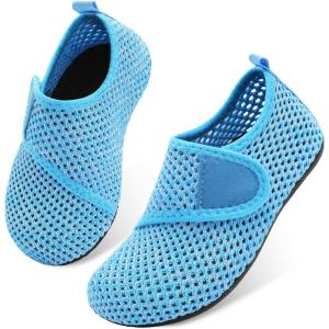 imageJOINFREE Kids Boys and Girls Swim Water Shoes Toddler Quick Dry Aqua Socks Barefoot Skin Shoes for Beach SportsM Lightblue