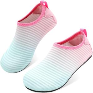 imageJOINFREE Kids Boys and Girls Swim Water Shoes Toddler Quick Dry Aqua Socks Barefoot Skin Shoes for Beach SportsMint Pink