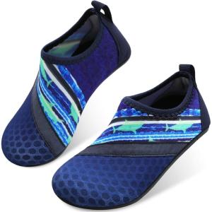 imageJOINFREE Kids Boys and Girls Swim Water Shoes Toddler Quick Dry Aqua Socks Barefoot Skin Shoes for Beach SportsSplice Navy