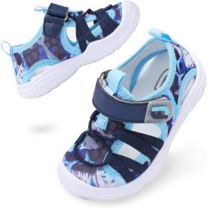 imageJOINFREE Toddler Boys Girls Water Shoes Breathable Qucik Dry Sport Beach Sandals Lightweight Barefoot FlexibleMulti Shark