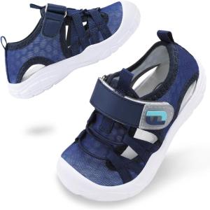 imageJOINFREE Toddler Boys Girls Water Shoes Breathable Qucik Dry Sport Beach Sandals Lightweight Barefoot FlexibleNavyblue