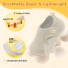 imageJOINFREE Toddler Boys Girls Barefoot Shoes Breathable Kids Sneakers Lightweight Walking Shoes Slip On Tennie Shoes Protect Toes School ShoesBeige