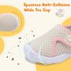 imageJOINFREE Toddler Boys Girls Barefoot Shoes Breathable Kids Sneakers Lightweight Walking Shoes Slip On Tennie Shoes Protect Toes School ShoesBeigepink