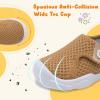 imageJOINFREE Toddler Boys Girls Barefoot Shoes Breathable Kids Sneakers Lightweight Walking Shoes Slip On Tennie Shoes Protect Toes School ShoesBrown