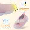 imageJOINFREE Toddler Boys Girls Barefoot Shoes Breathable Kids Sneakers Lightweight Walking Shoes Slip On Tennie Shoes Protect Toes School ShoesColorfulpink