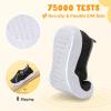 imageJOINFREE Toddler Boys Girls Barefoot Shoes Breathable Kids Sneakers Lightweight Walking Shoes Slip On Tennie Shoes Protect Toes School ShoesGreyblack