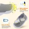 imageJOINFREE Toddler Boys Girls Barefoot Shoes Breathable Kids Sneakers Lightweight Walking Shoes Slip On Tennie Shoes Protect Toes School ShoesLightgrey