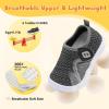 imageJOINFREE Toddler Boys Girls Barefoot Shoes Breathable Kids Sneakers Lightweight Walking Shoes Slip On Tennie Shoes Protect Toes School ShoesLightgreyblack