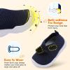 imageJOINFREE Toddler Boys Girls Barefoot Shoes Breathable Kids Sneakers Lightweight Walking Shoes Slip On Tennie Shoes Protect Toes School ShoesNavyblue