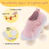 imageJOINFREE Toddler Boys Girls Barefoot Shoes Breathable Kids Sneakers Lightweight Walking Shoes Slip On Tennie Shoes Protect Toes School ShoesPink