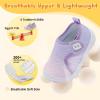 imageJOINFREE Toddler Boys Girls Barefoot Shoes Breathable Kids Sneakers Lightweight Walking Shoes Slip On Tennie Shoes Protect Toes School ShoesPinkpurple