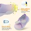 imageJOINFREE Toddler Boys Girls Barefoot Shoes Breathable Kids Sneakers Lightweight Walking Shoes Slip On Tennie Shoes Protect Toes School ShoesPinkpurple