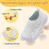 imageJOINFREE Toddler Boys Girls Barefoot Shoes Breathable Kids Sneakers Lightweight Walking Shoes Slip On Tennie Shoes Protect Toes School ShoesWhite