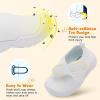 imageJOINFREE Toddler Boys Girls Barefoot Shoes Breathable Kids Sneakers Lightweight Walking Shoes Slip On Tennie Shoes Protect Toes School ShoesWhite