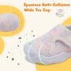 imageJOINFREE Toddler Boys Girls Barefoot Shoes Breathable Kids Sneakers Lightweight Walking Shoes Slip On Tennie Shoes Protect Toes School ShoesWhitepink